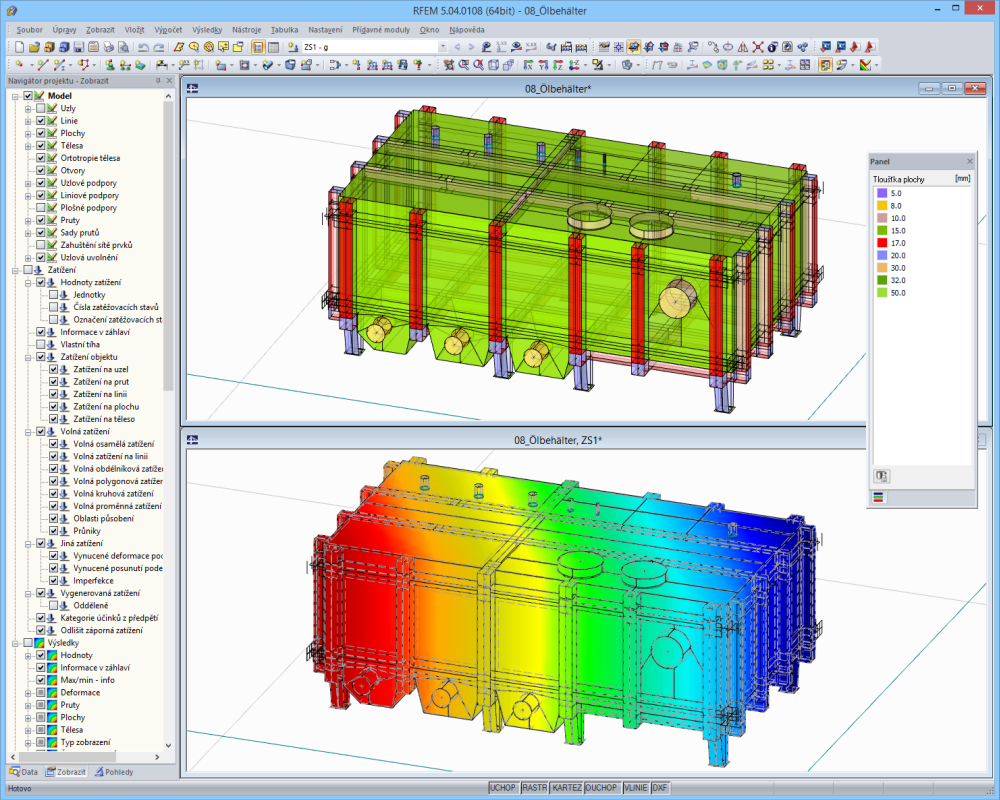 Nádrž na naftu | Realizace v programu RFEM projekční kanceláří Ehlenz z Beckingenu, Německo | www.ibehlenz.de