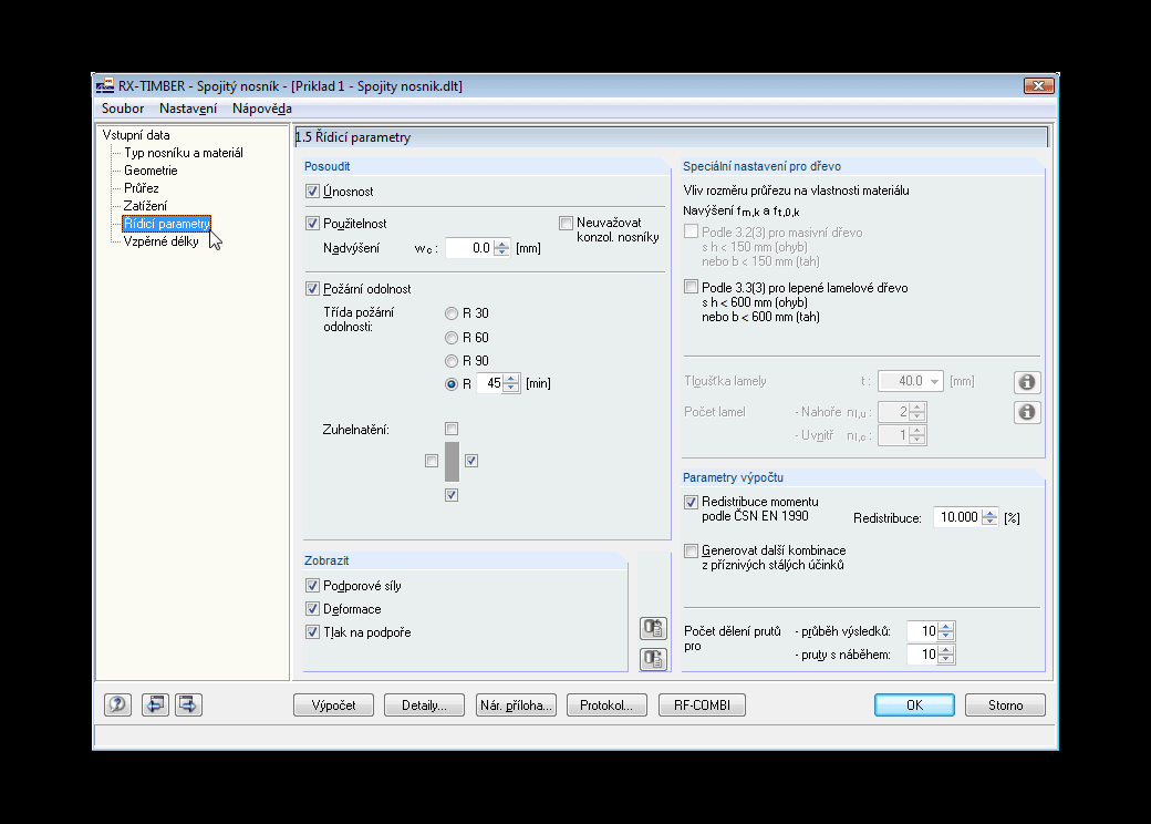 Maske 1.5 Steuerungsparameter