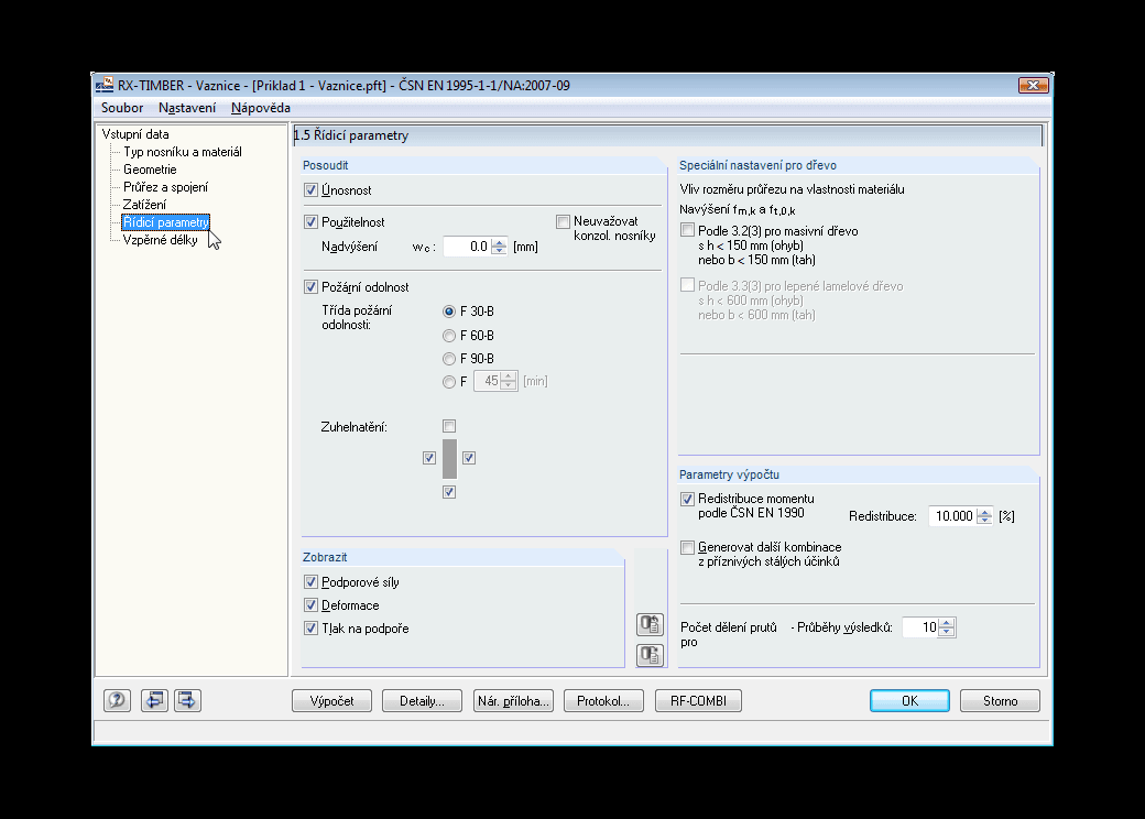 Maske 1.5 Steuerungsparameter