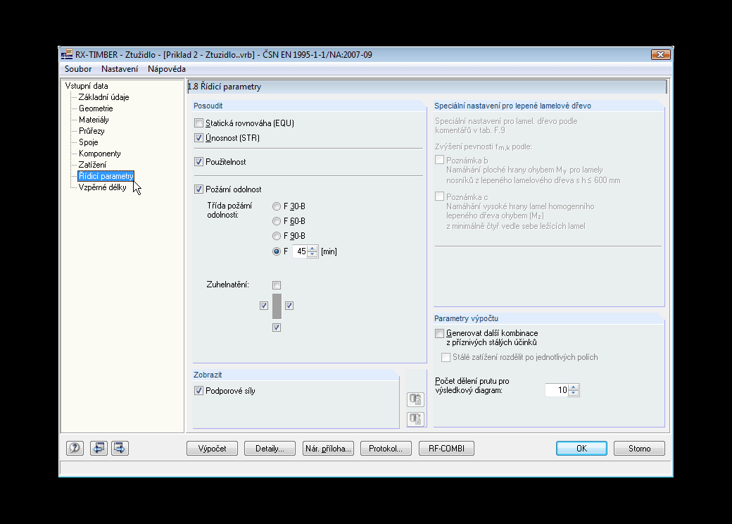 Maske 1.8 Steuerungsparameter