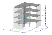 Model budovy v programu RFEM