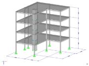 Model budovy v programu RFEM