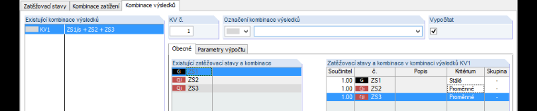 Sečtení do kombinace výsledků