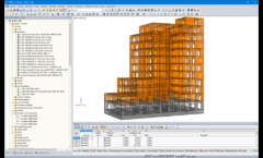 RFEM-Modell der Wohnanlage