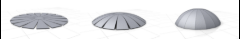 Umformungsprozess von einer ebenen Betonplatte zu einer zweifach gekrümmten Schale (© TU Wien)