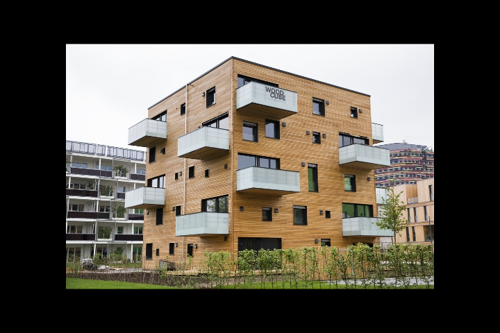 Pohled na Woodcube (© Isenmann Ingenieure)