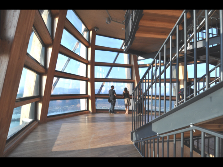 Rozhledna na vrcholu Pyramidenkogel, Rakousko