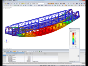 Znázornění deformací mostu v programu RFEM (© Janson Bridging)