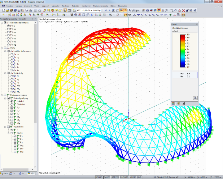 Modell des „Enigma“ in RSTAB (© Novum Structures)