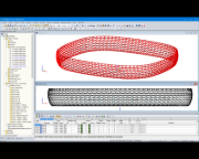 3D model nosné konstrukce Allianz arény v programu RSTAB (© IPL GmbH)