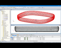 3D model nosné konstrukce Allianz arény v programu RSTAB (© IPL GmbH)