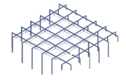 RSTAB-Modell der Stahlkonstruktion (© Frener & Reifer)