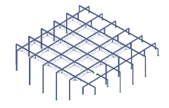 RSTAB-Modell der Stahlkonstruktion (© Frener & Reifer)