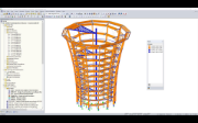 3D model rozhledny v programu RSTAB (© WIEHAG GmbH)