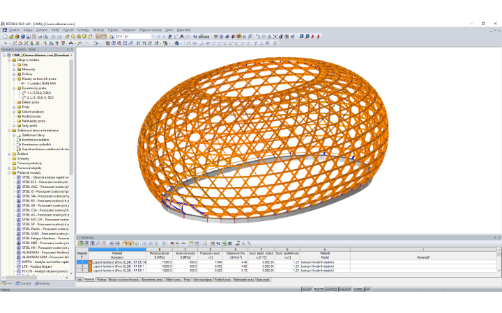 3D model CIMU - ILE DE SEGUIN v programu RSTAB (© sblumer ZT GmbH)
