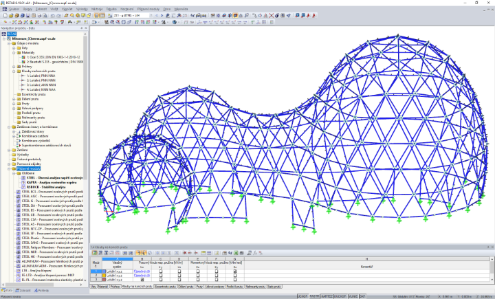 3D model vstupní budovy v programu RSTAB (© zapf & co.)