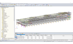 Model rozšíření jižního terminálu pařížského letiště Orly v programu RFEM (© Roux Ingénierie)