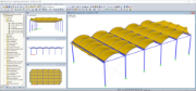 Model zastřešení v programu RFEM (© AC Structures)