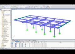 RFEM model přístřešku pro kola (© BET Moselle Bois)