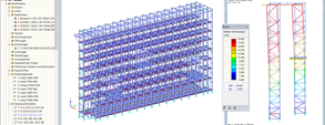 3D-Modell eines Regalsystems in RFEM (© NEDCON B.V.)