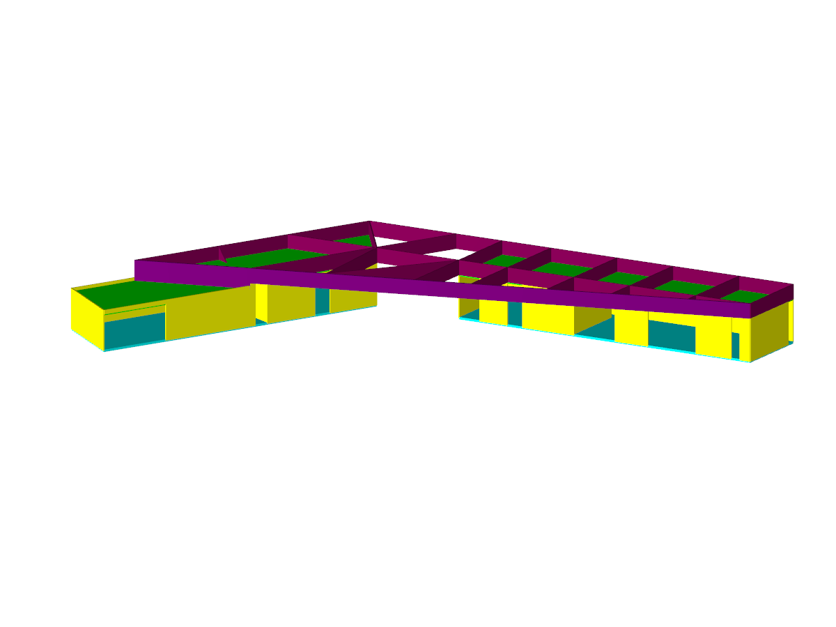 Model centra vodních sportů v programu RFEM (© Kmod Enginyeria en Fusta SL)