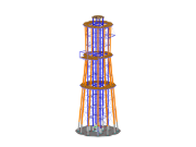 Model rozhledny v programu RFEM (© Ingenieurbüro Braun GmbH & Co. KG)