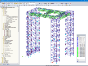 3D model lešení v programu RFEM (© PlusEight System AB)