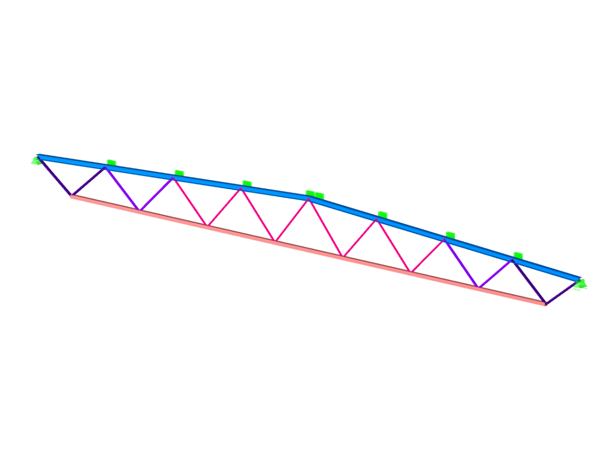 RFEM model příhradového vazníku