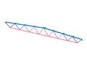 RFEM model příhradového vazníku