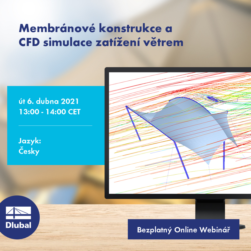 Membránové konstrukce a \n CFD simulace zatížení větrem