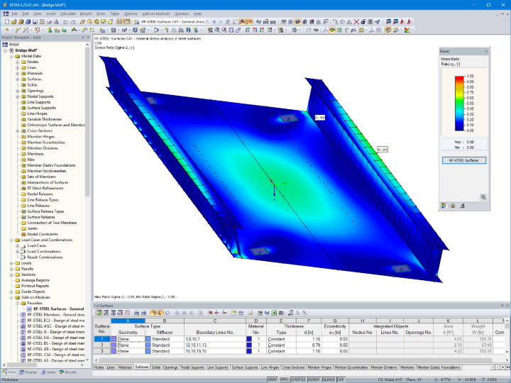 3D model mostu v programu RFEM (© Schröder + Raue)