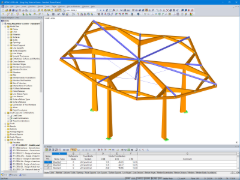 3D model jednotlivého prvku v programu RFEM (© Jing Kong & Associates Consulting Structural Engineers Inc.)