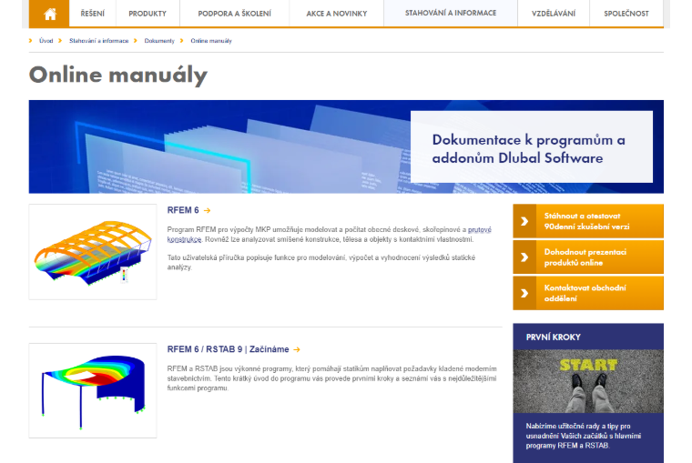 Online manuály