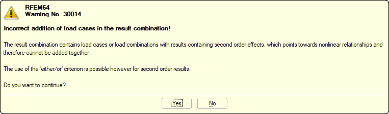 Upozornění programu RFEM