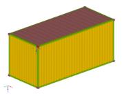 Přepravní kontejner navržený v programu RFEM