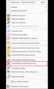 Automaticky spojit pruty