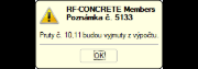 Poznámka č. 5133 - Pruty budou z výpočtu vyloučeny