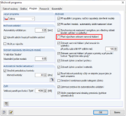 Možnosti programu: Před výpočtem nezobrazovat varovné zprávy