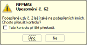 Upozornění, podepřené uzly leží na podepřených liniích