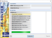 Okno řešiče během výpočtu v programu RFEM