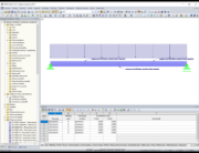 Model v programu RFEM s uspořádáním podpor proti příčnému posunutí