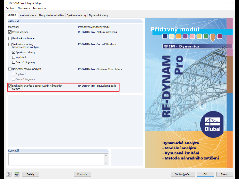 Zusatzmodulbeschreibung innerhalb des Moduls RF-DYNAM Pro