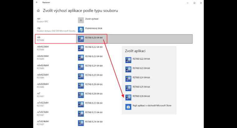 Přiřazení výchozích aplikací ve Windows