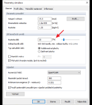 Parametry simulace