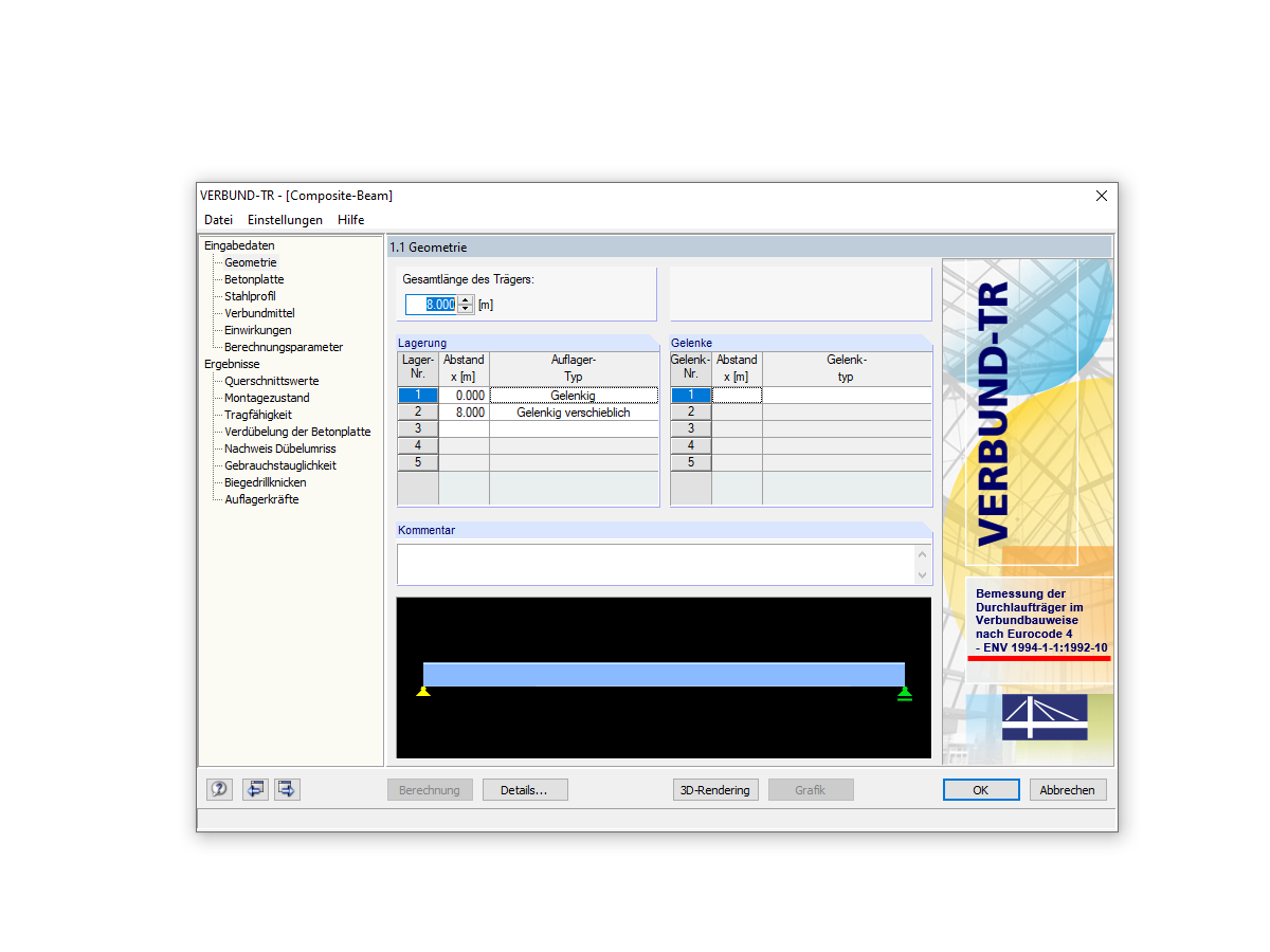 Dialog 1.1 z COMPOSITE-BEAM