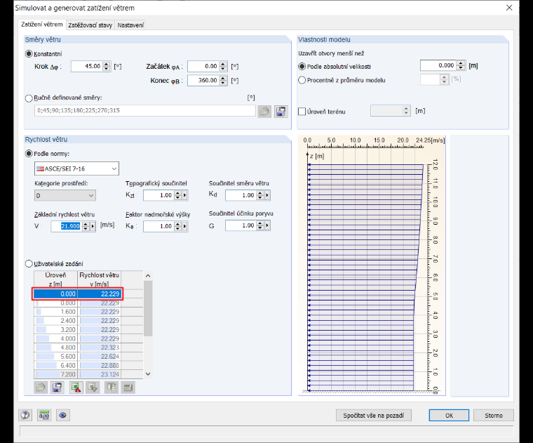 RWIND Simulation - Obrázek rychlosti větru