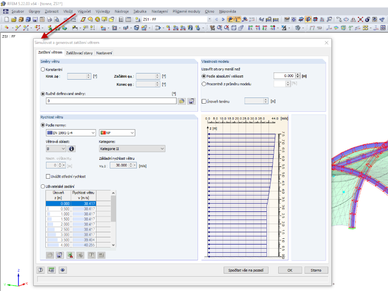 Nastavení v programu RFEM