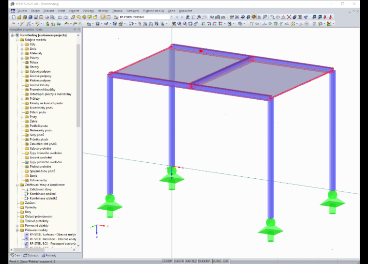 Model v programu RFEM