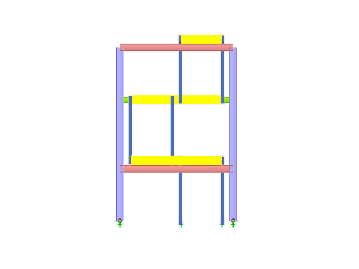 Schodišťová věž, pohled ve směru osy X.