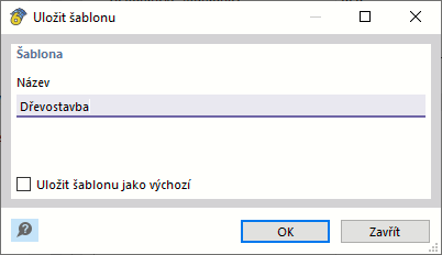 Uložit šablonu